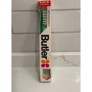 Vintage Butler Orthodontic Toothbrush Medium Depressed Center‎ New Old Stock